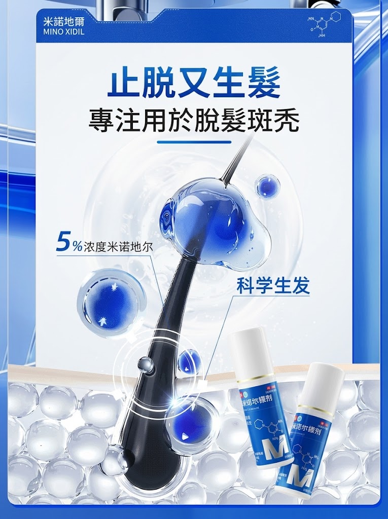 碧生源米諾地爾酊男用防脫髮生髮液密發育發溶液生髮水正品旗艦店