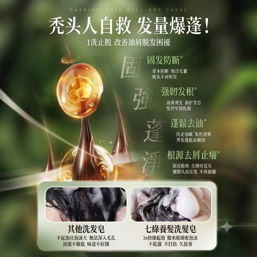 新疆側柏葉烏斯曼草手工洗髮皂 養髮護髮 去屑控油蓬鬆 強韌髮根 平衡頭皮油脂皁