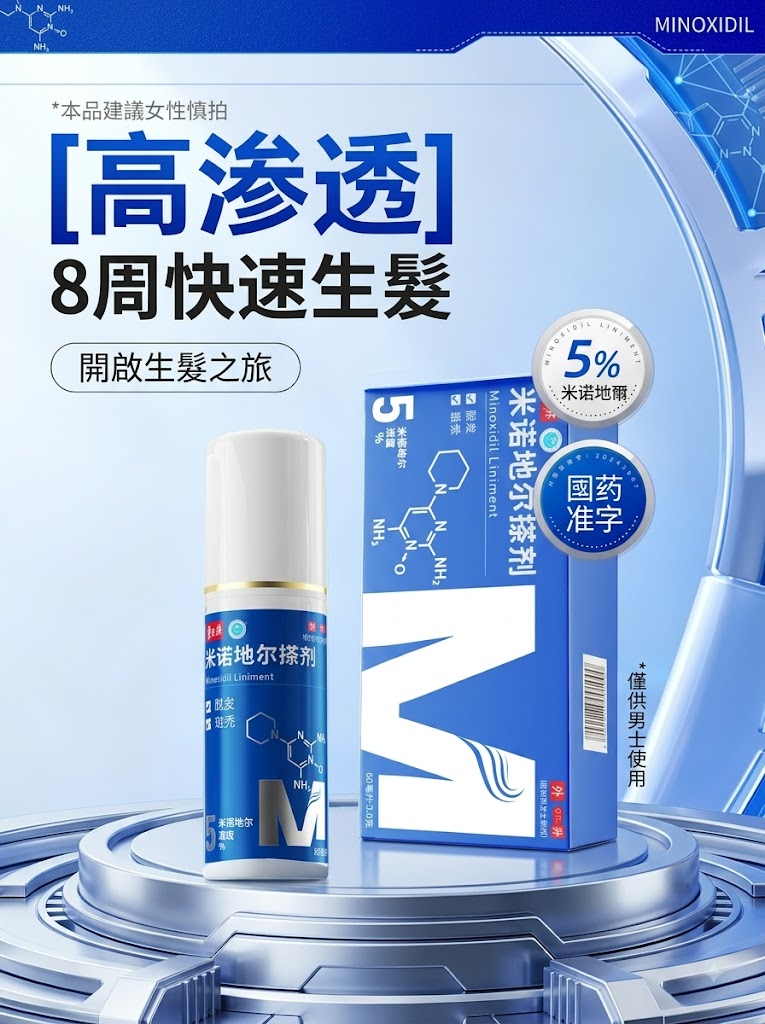 碧生源米諾地爾酊男用防脫髮生髮液密發育發溶液生髮水正品旗艦店