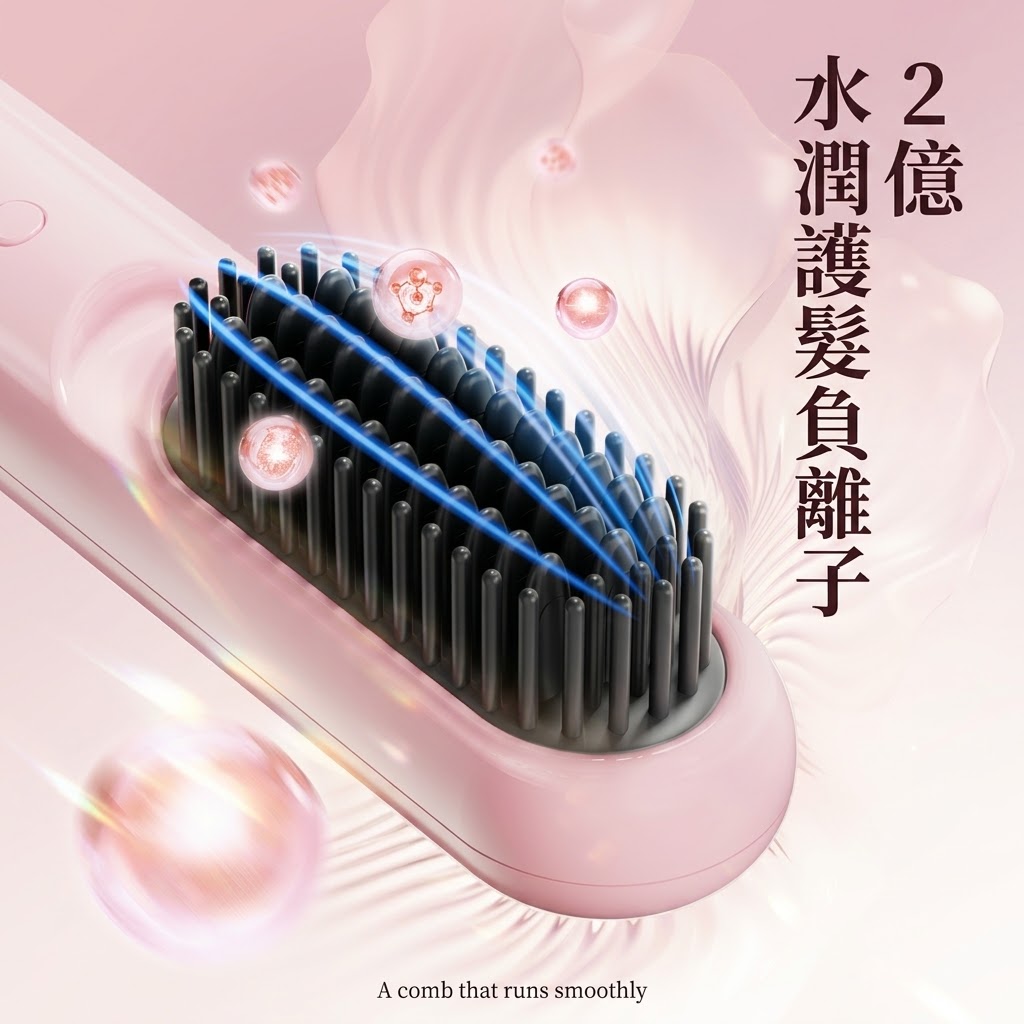 無線直髮梳負離子不傷髮捲發棒直兩用直板夾便捷蓬鬆