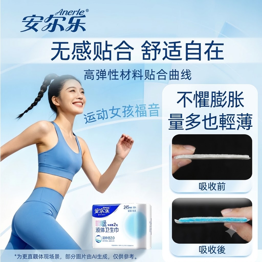 【官方正品】液體衞生棉 安爾樂瞬吸液體衞生巾 極薄三維防漏 245日用10片