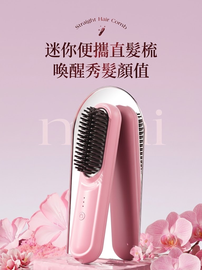 無線直髮梳負離子不傷髮捲發棒直兩用直板夾便捷蓬鬆