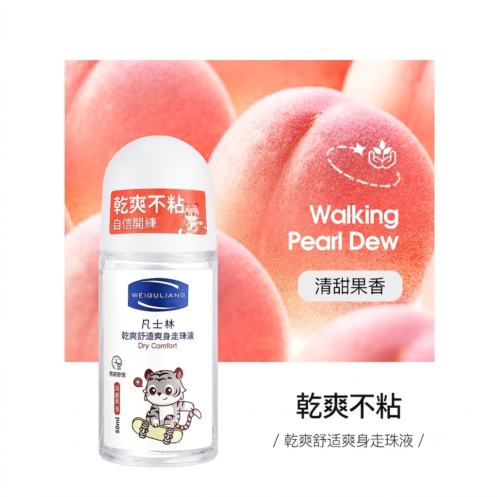 薇菇涼凡士林香體露走珠液男女腋下止汗持久香學生止汗露淨味