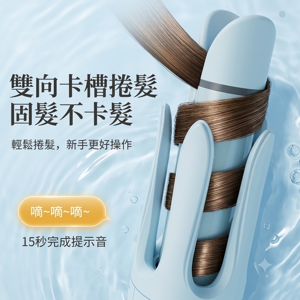 自動捲髮持久雙用不傷髮便攜懶人電動旋轉捲髮棒捲直髮器神器按键