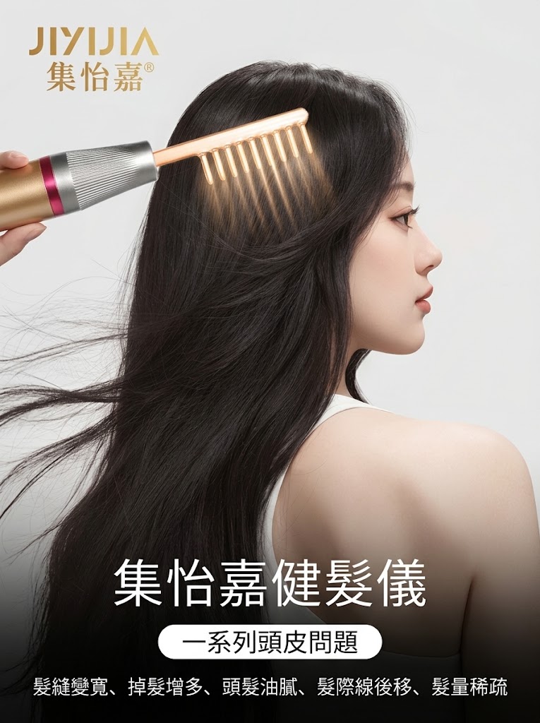集怡嘉電流梳健發儀臭氧梳紅光梳高頻微電流梳按摩梳