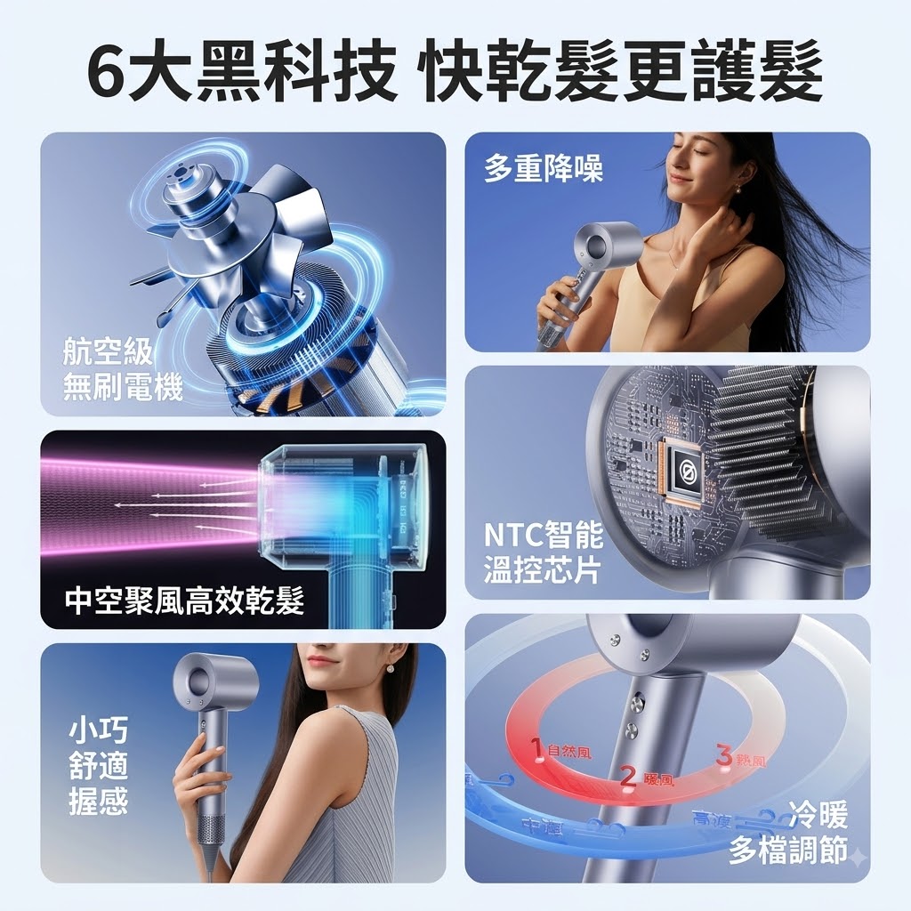 德國本博吹風機負離子護髮靜音速幹家用2026新款電吹風七夕禮物