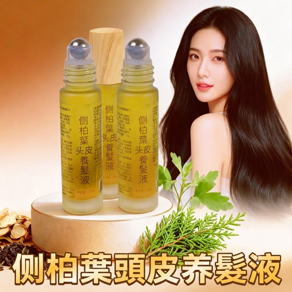 滾珠按摩側柏葉育髮液防脫生髮液頭皮養髮增髮固髮生長