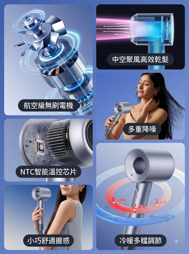 德國本博吹風機負離子護髮靜音速幹家用2026新款電吹風七夕禮物