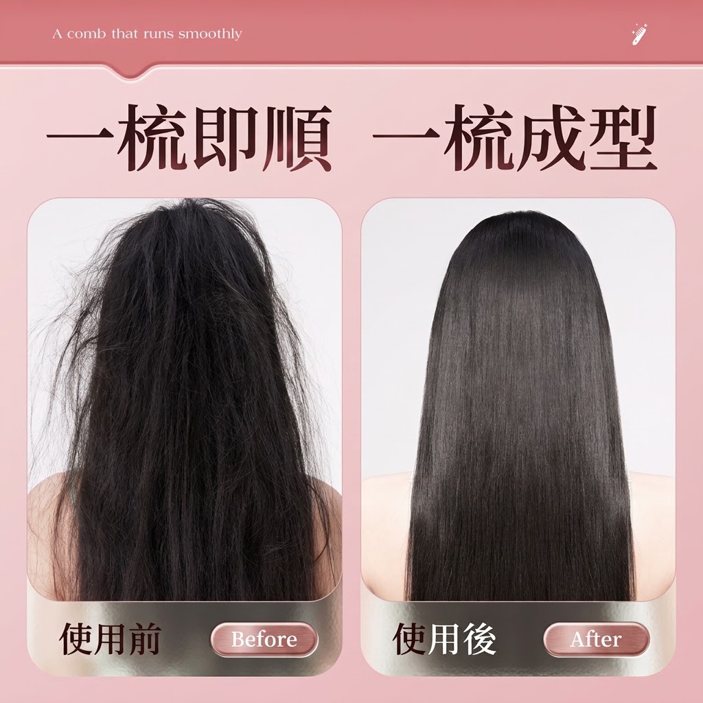 無線直髮梳負離子不傷髮捲發棒直兩用直板夾便捷蓬鬆