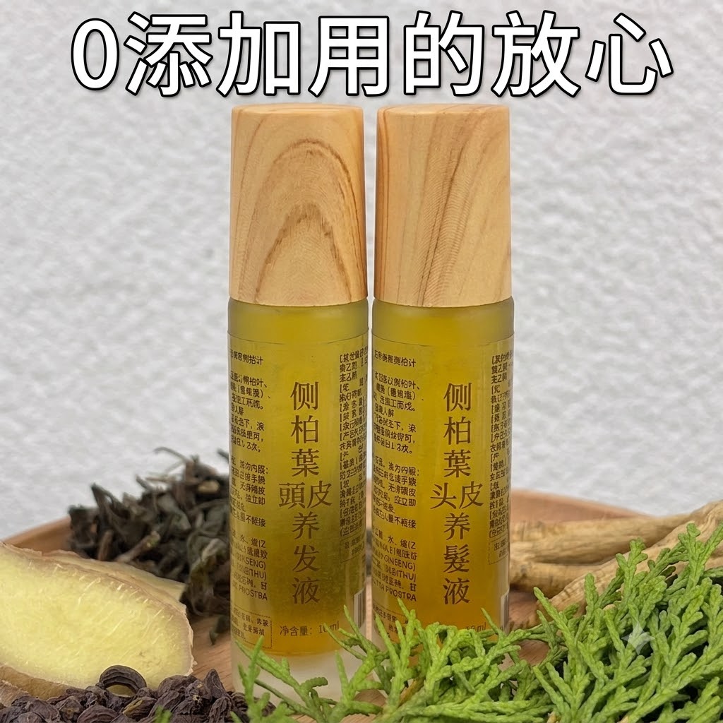 滾珠按摩側柏葉育髮液防脫生髮液頭皮養髮增髮固髮生長