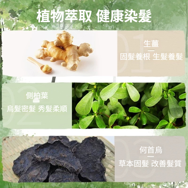 玫瑰金霧粉色 植物染髮劑 溫和不刺激 染膏免漂 送全套染髮工具+髮膜