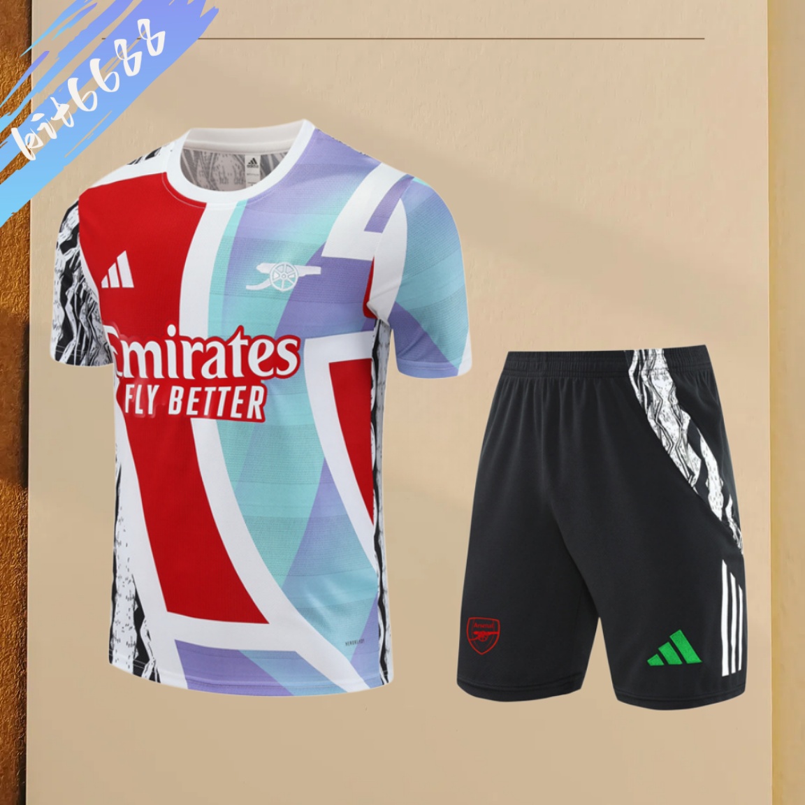 2025/2026 Arsenal Adult Short Sleeve Training Wear (Adult Kids Kit)