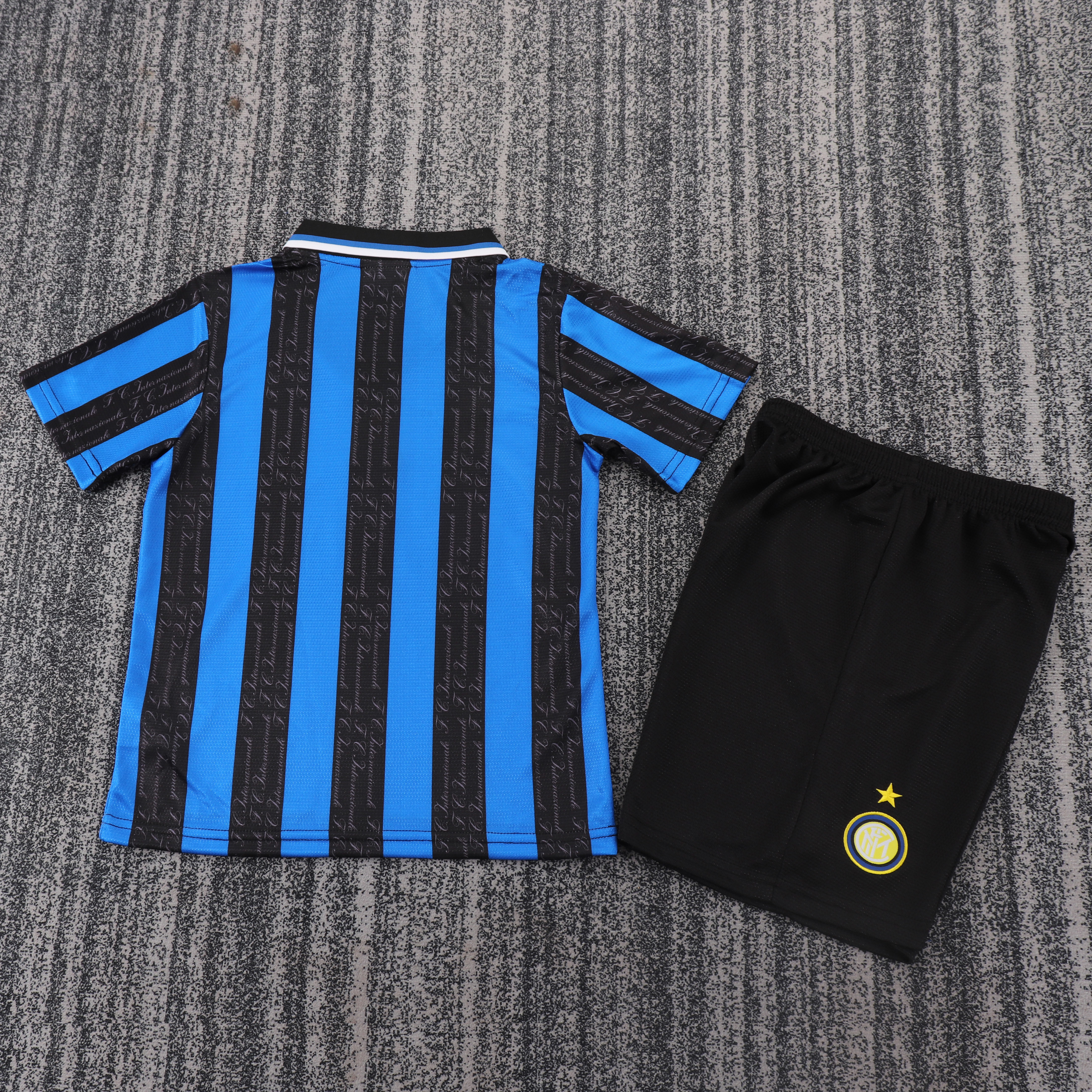 1997/1998 Inter Milan home Retro Football Shirt Kids Kit