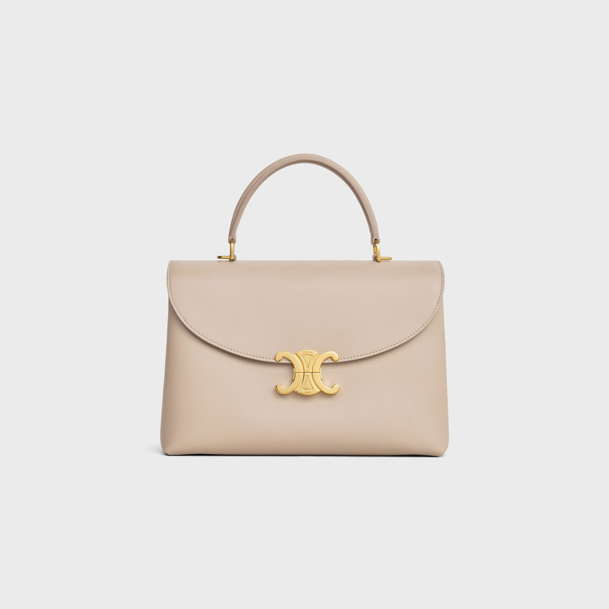 MEDIUM NINO BAG IN SUPPLE GRAINED CALFSKIN CAPPUCCINO