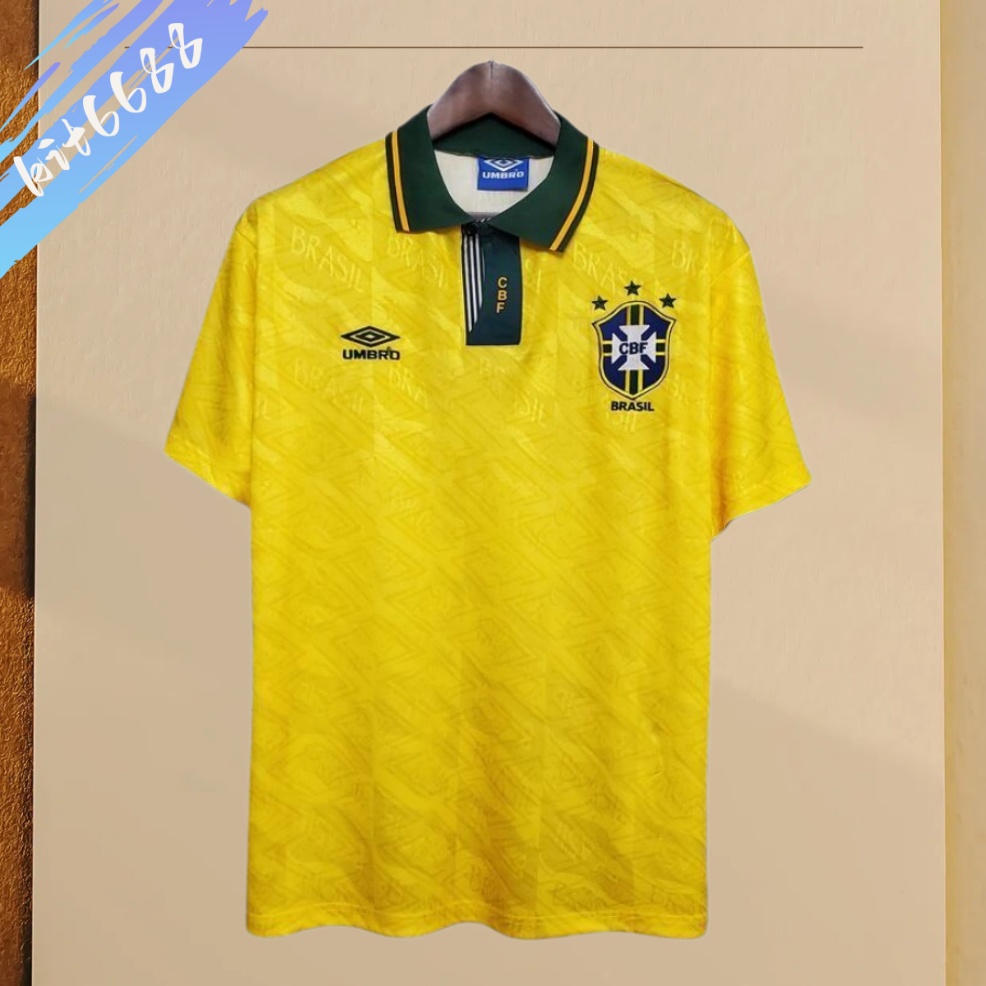 1991/1993 Brazil Home Retro Football Shirt