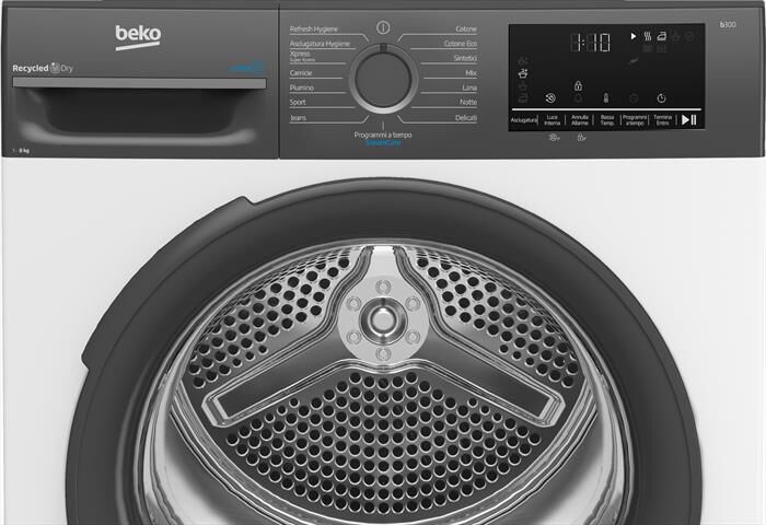 BEKO - Asciugatrice BMEUT481SAI_IT 8 Kg Classe C-Grigio, Bianco