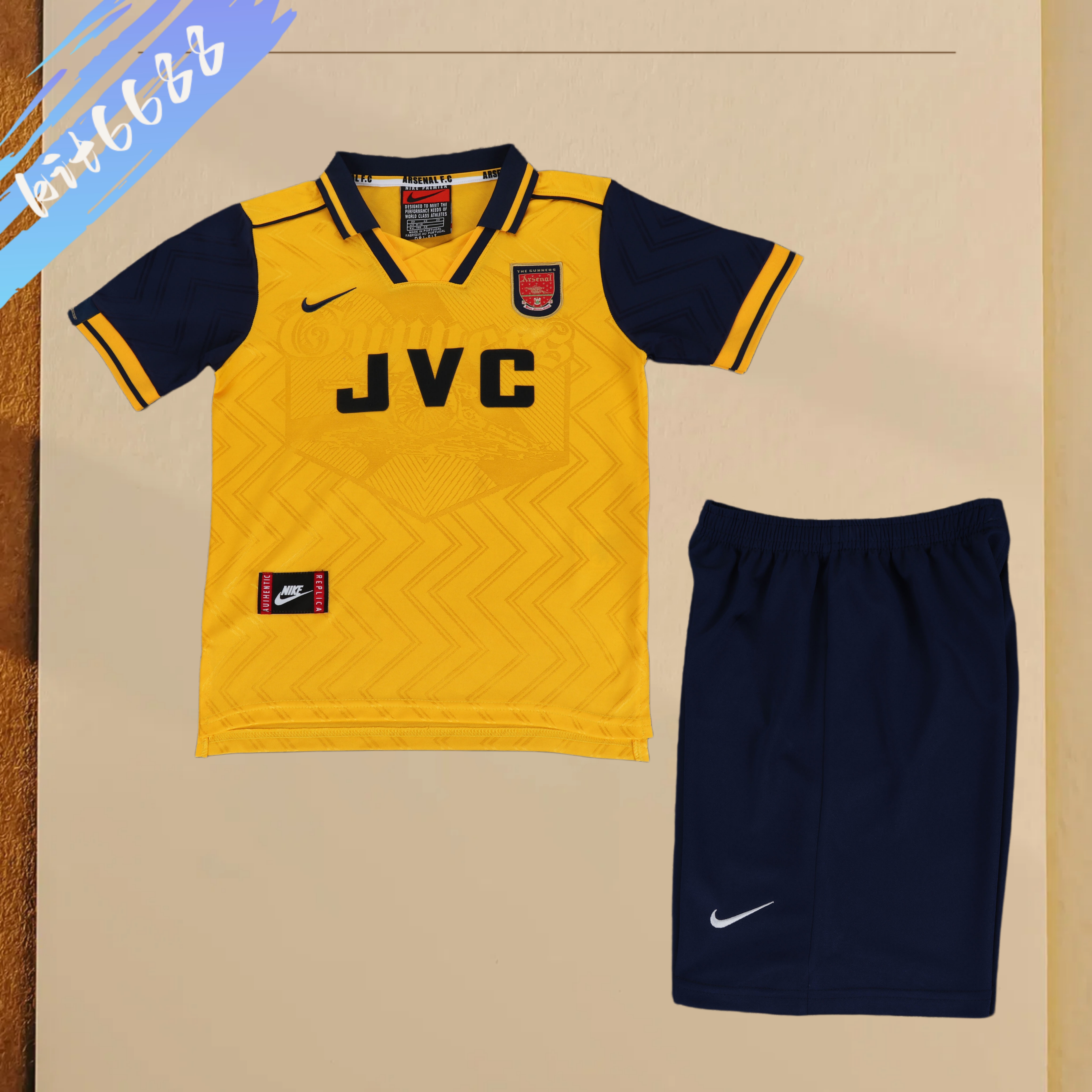 96/97 Arsenal Away Retro Football Shirt (Kids Kit)