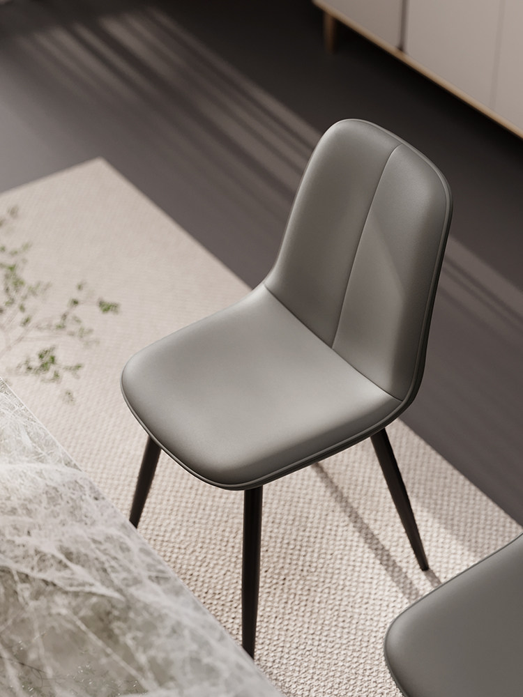 Modern Minimalist Luxury Dining Chair, Nordic Style Upholstered Backrest Chair for Home, Café, Hotel, Living Room