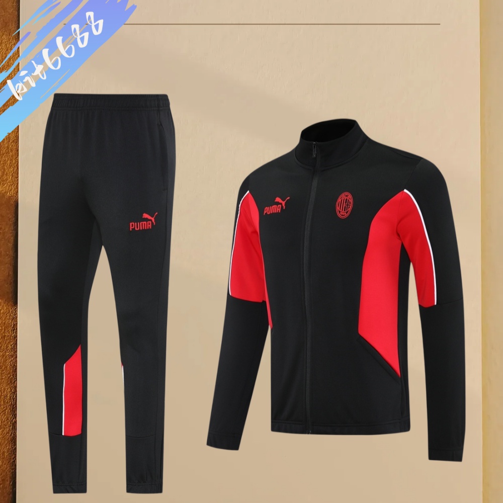 25/26  AC Milan Full Zipper Training Suit (Adult Set)