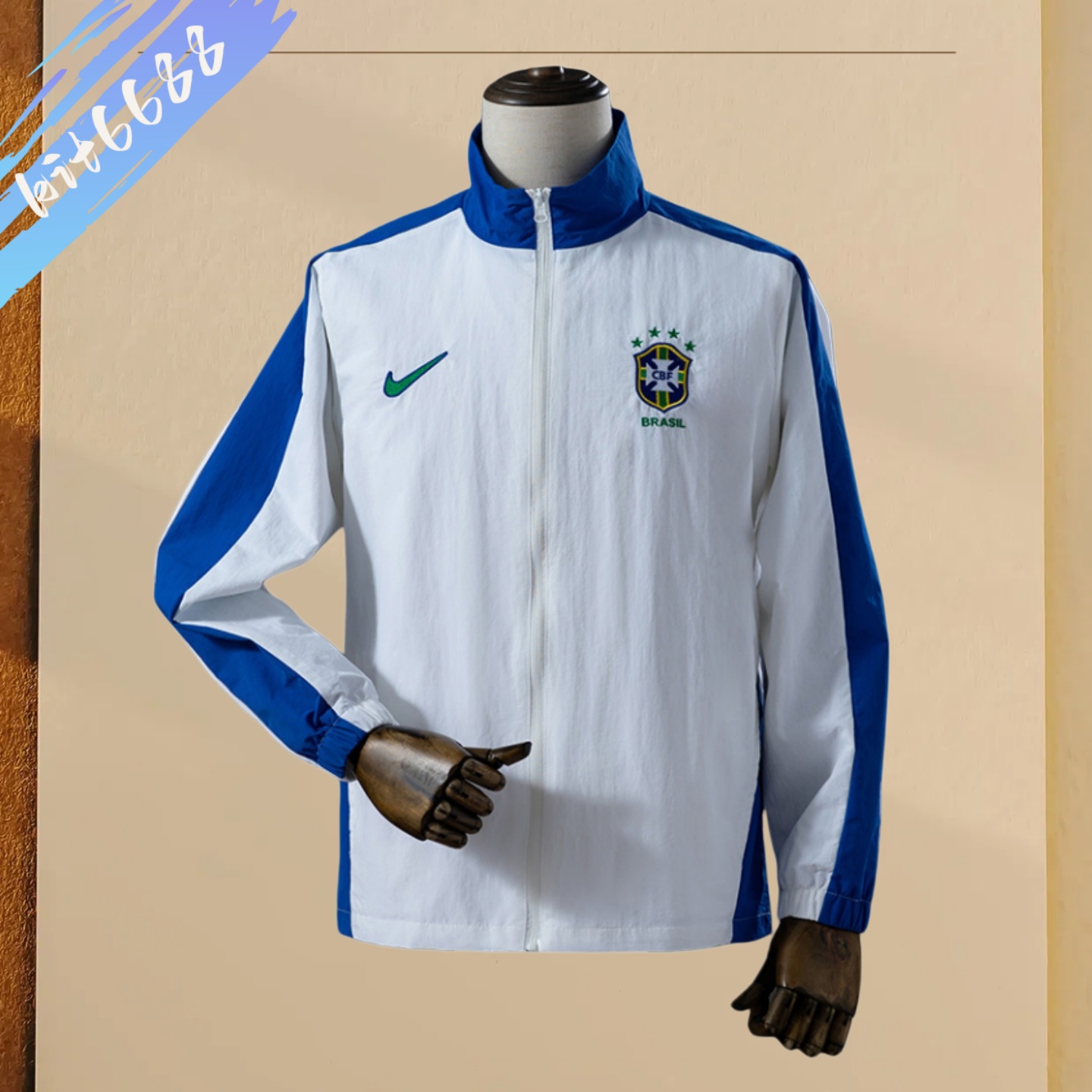 1998 Brazil White Windbreaker