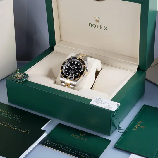 Rolex Submariner Date Two Tone Oyster Bracelet Men's Watch 126613LN
