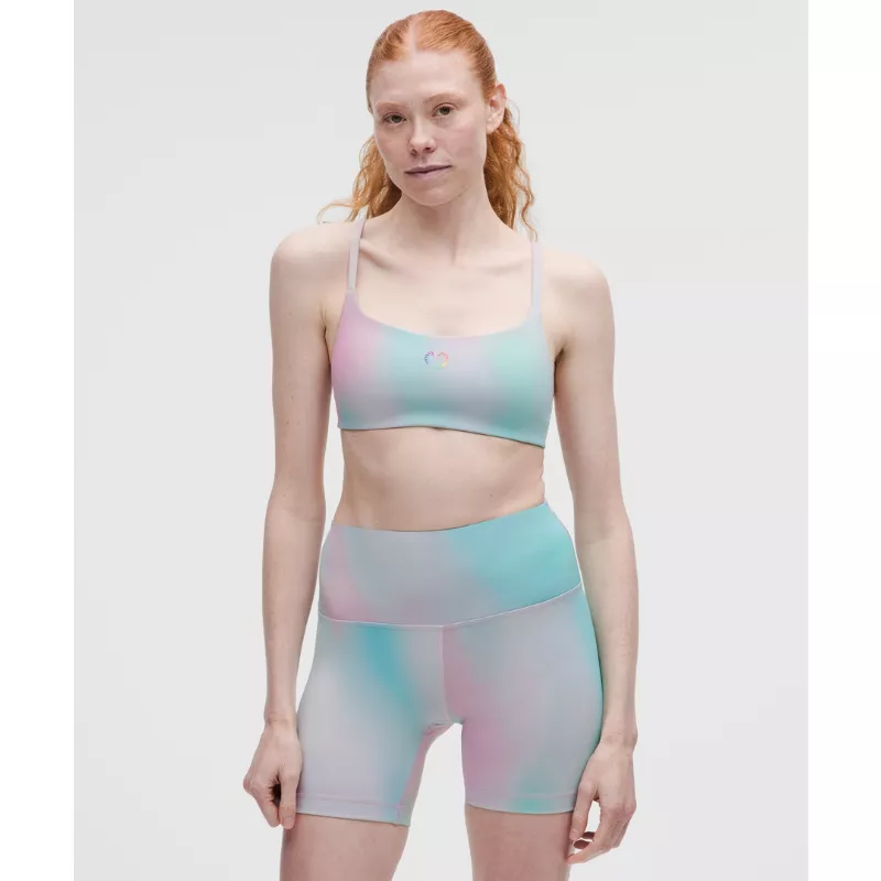 Wunder Train Strappy Racer Bra, Light Support, A/B Cup Pride