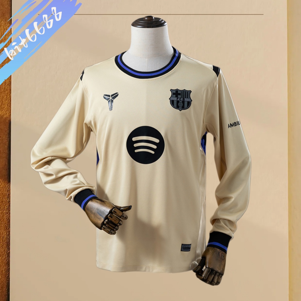 2025/2026 Barcelona Away  Long Sleeve Football Jersey (Fans)
