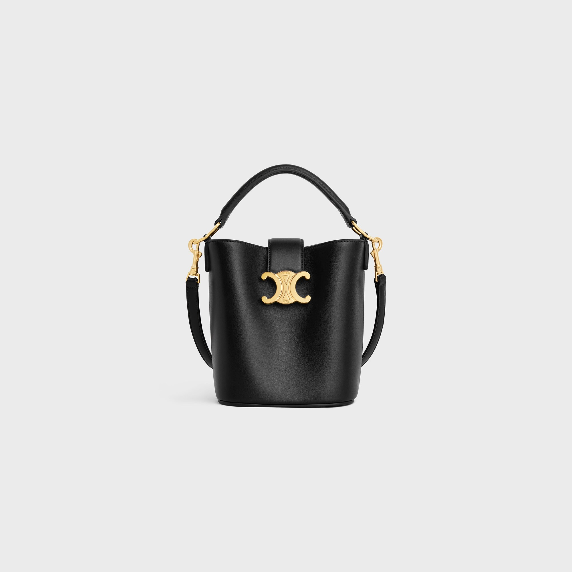 MINI BUCKET LOUISE IN smooth calfskin BLACK