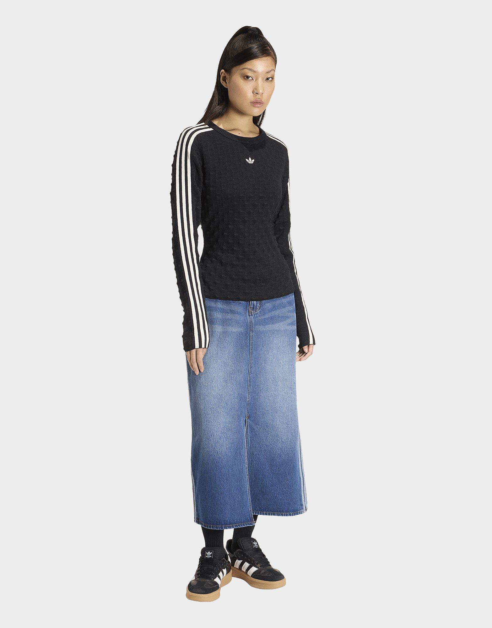 adidas Originals ADIDAS ORIGINALS SLIM SOLID SPIKE KNIT SWEATSHIRT