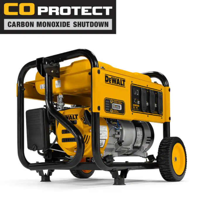 DEWALT 8000-Watt Electric Start Gas-Powered Portable Generator with Idle Control. GFCI Outlets and CO Protect