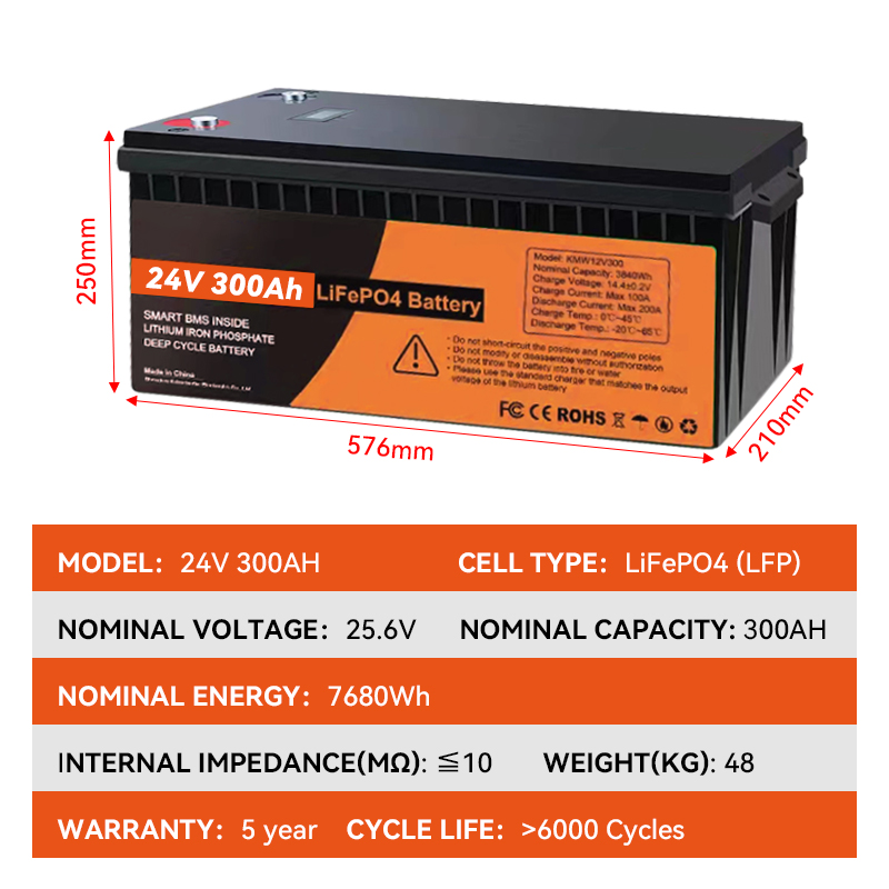 Lithium Ion Batteries Pack 24v 300ah