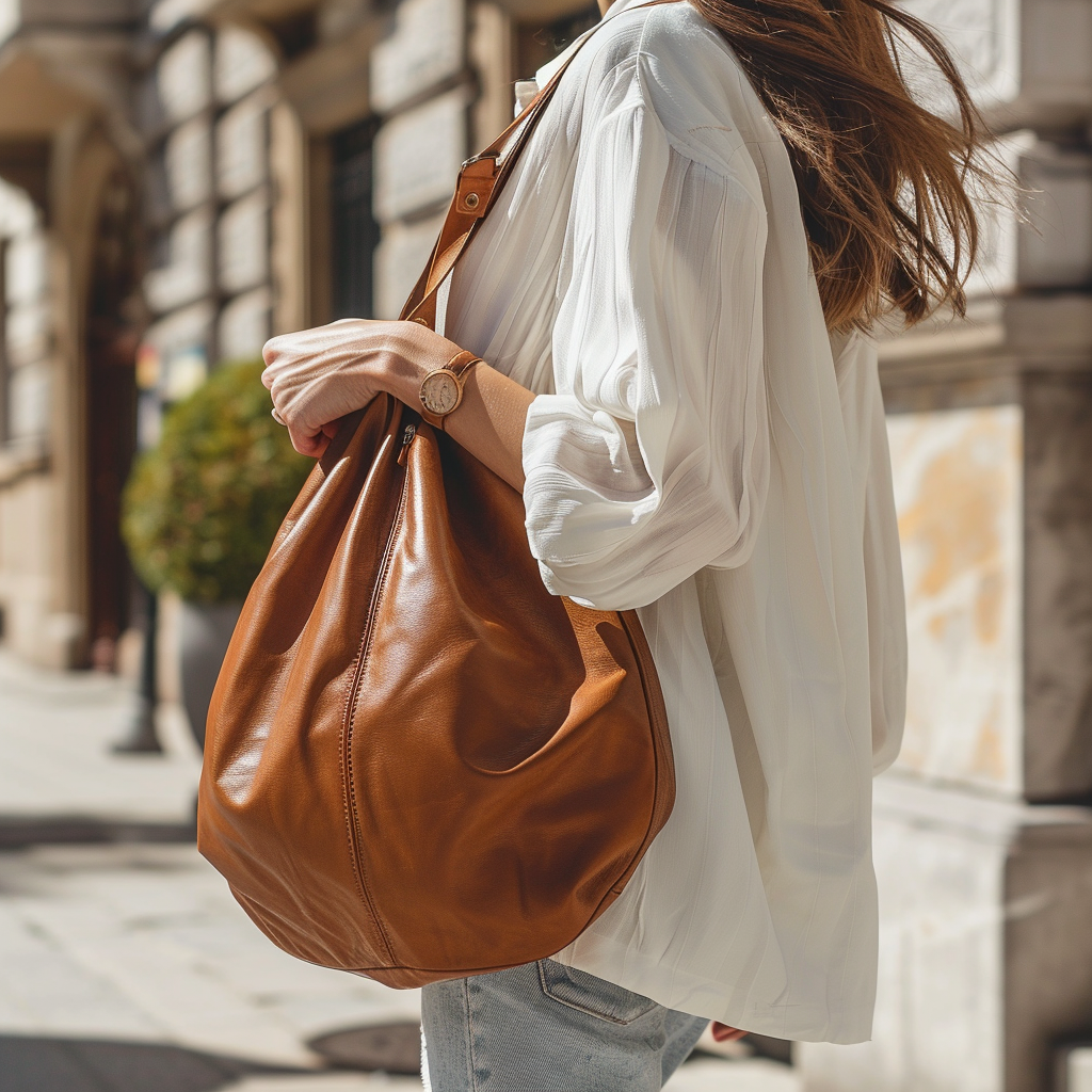 Soft Slouchy Leather Hobo Bag