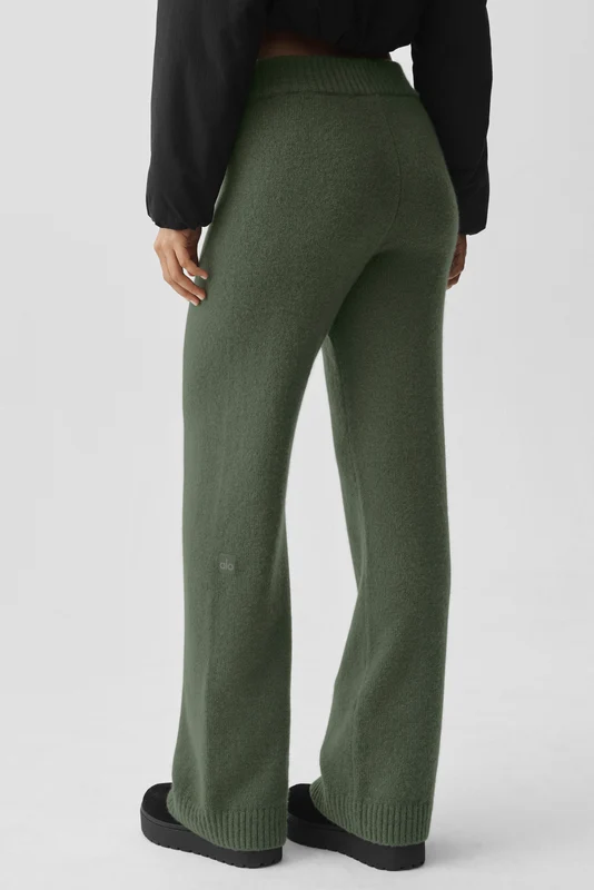 Wool Cashmere High-Waist New Class Wide Leg Pant