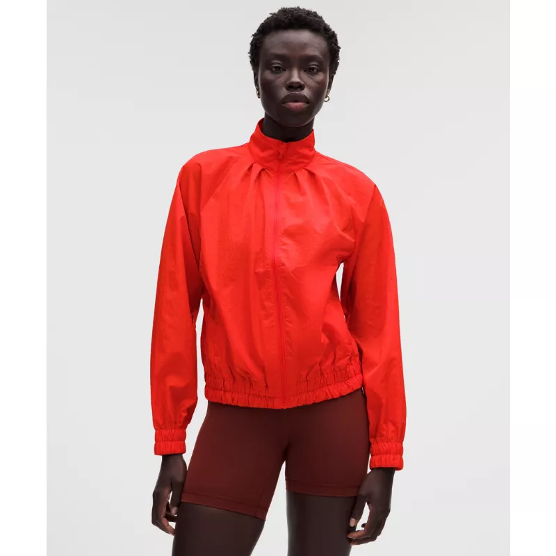 Lightweight Pleated Track Jacket