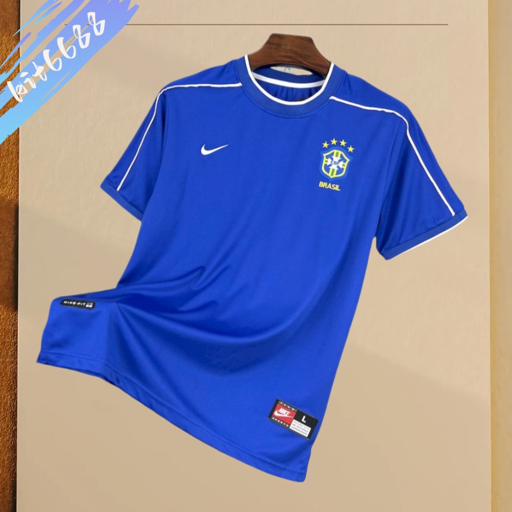 1998 Brazil Away Retro Football Shirt