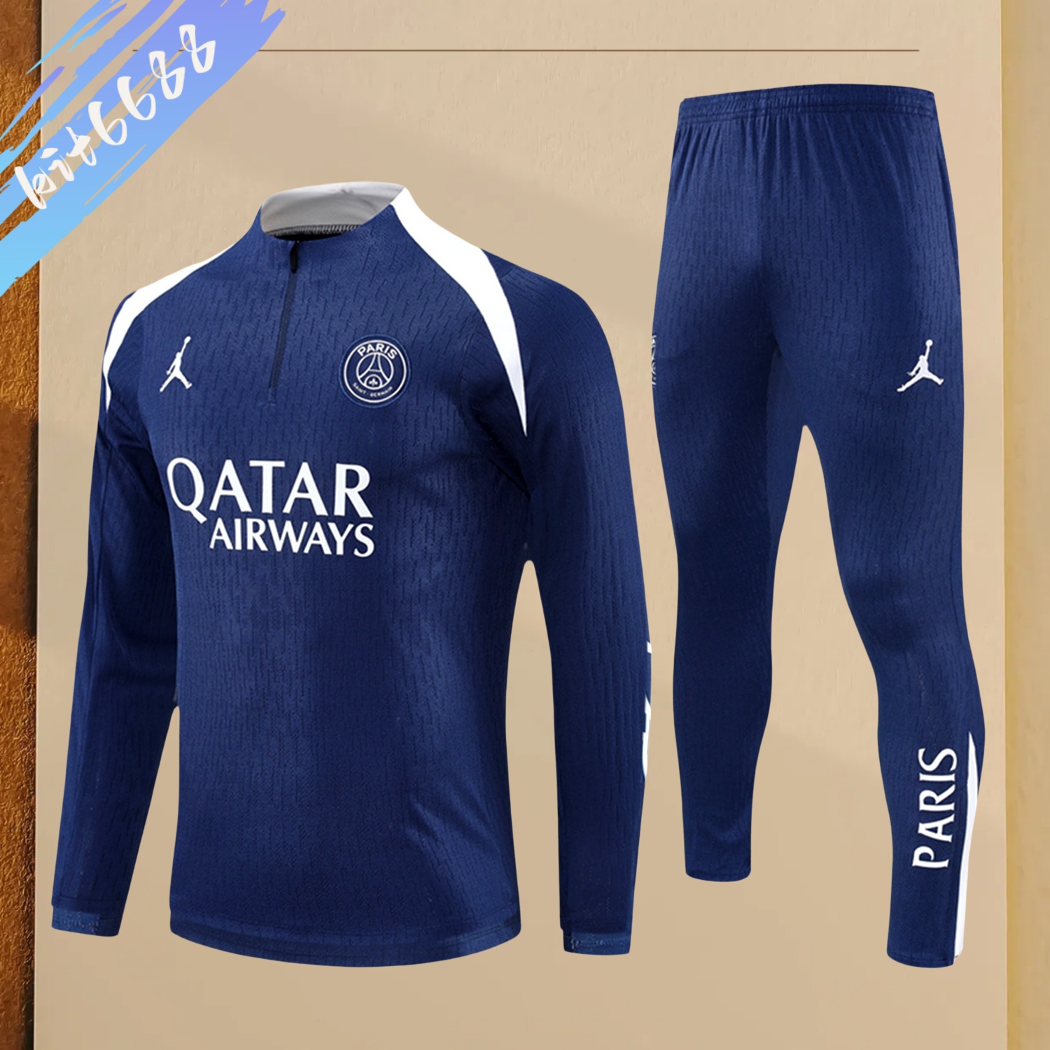 2025/2026 PSG Paris Saint-Germain Half-Zip Tracksuit (Adult Kit)