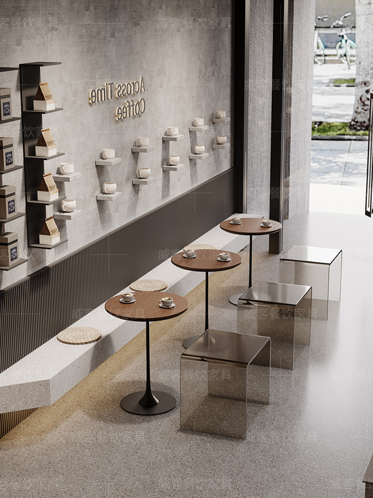 Internet-Famous Café Table and Chair Set, Minimalist Modern Furniture for Dessert Shop, Milk Tea Shop, Light Meal Restaurant