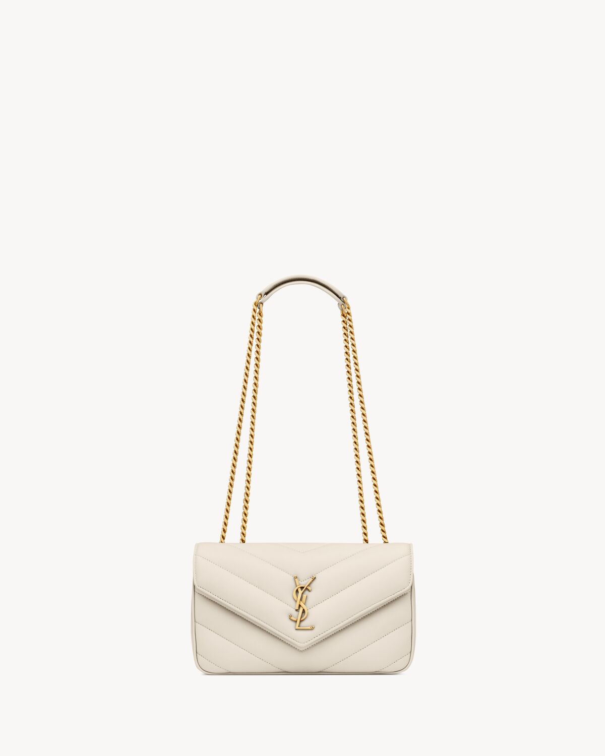 loulou small in matelassé lambskin BLANC VINTAGE