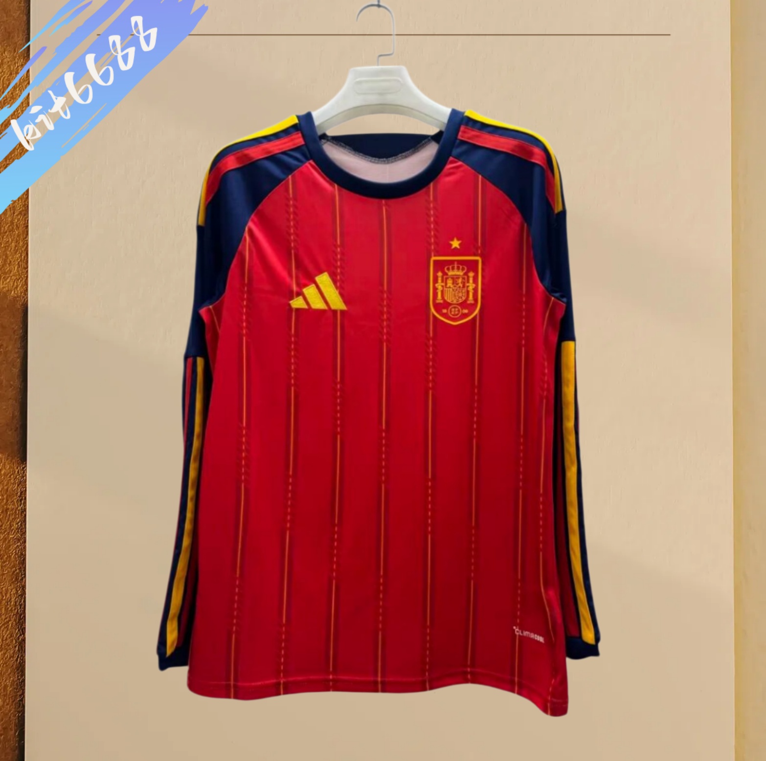 26/27 Spain home long  Football Shirt    ﻿