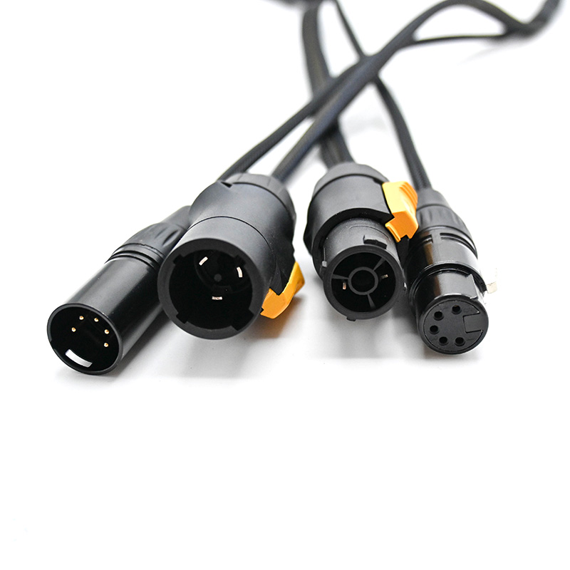 10m Truecon 5 Pin XLR DMX Combo Cable TR318-10-BLK