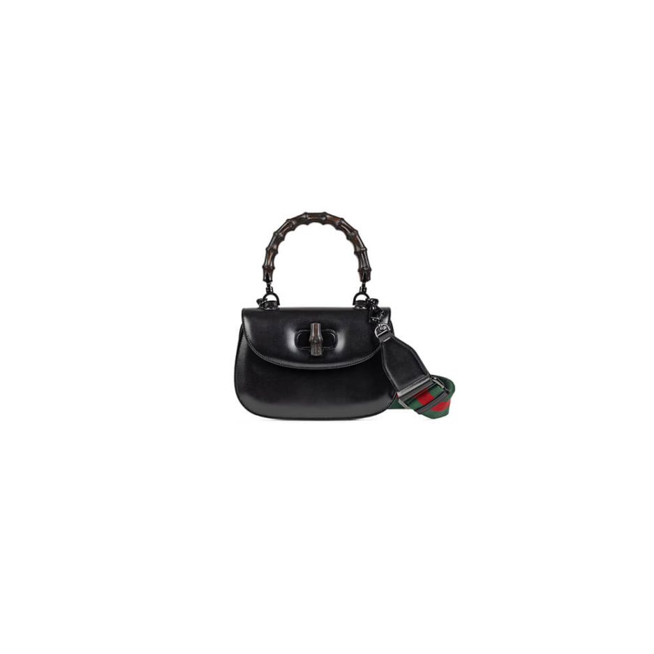 GUCCI BAMBOO 1947 JUMBO GG SMALL TOP HANDLE BAG