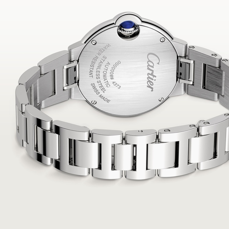 Ballon Bleu de Cartier watch Matte silvered sunray-brushed dial 33 mm