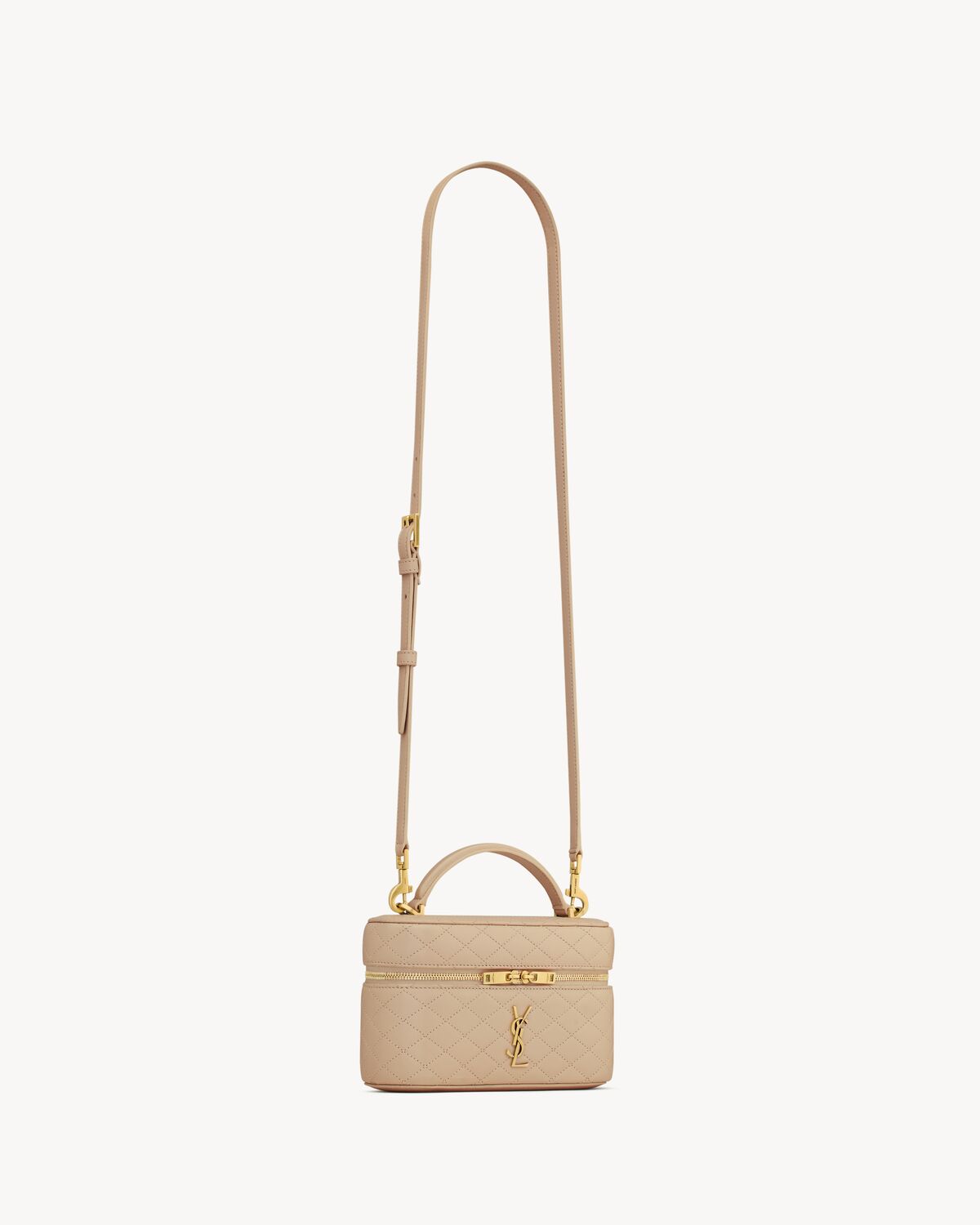 gaby vanity bag in lambskin DK TOFFEE