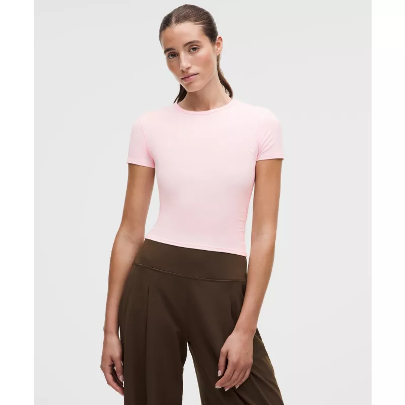 All It Takes Ribbed Keyhole Short-Sleeve Shirt