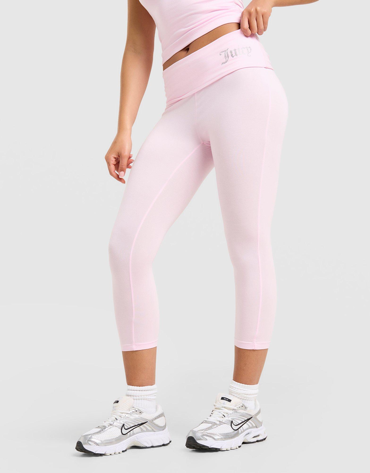 JUICY COUTURE Jersey Fold Over Capri Leggings