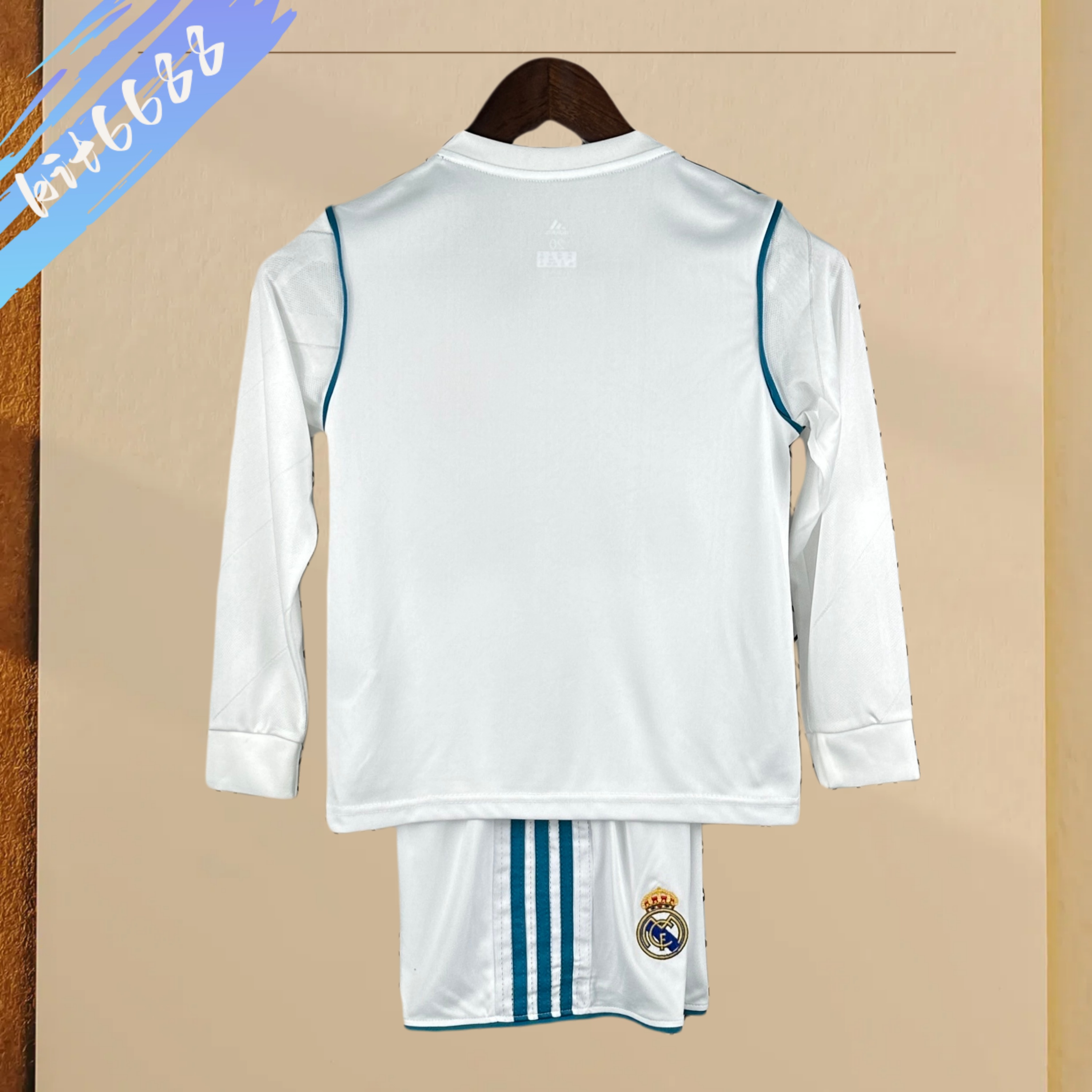 2017/2018 Real Madrid home long sleeves Retro Kids Set