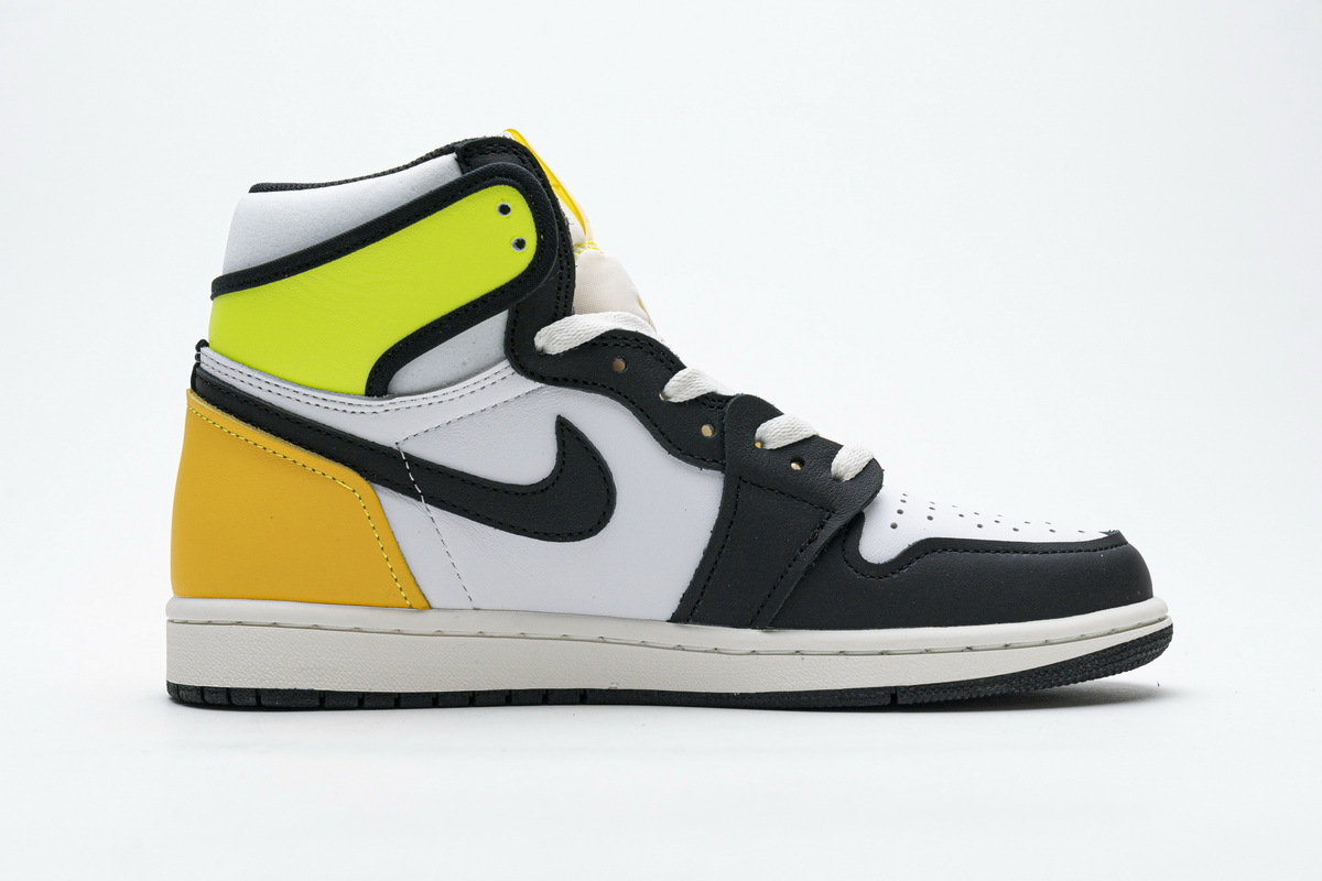 Air Jordan 1 Retro High White Black Volt University Gold 555088-118