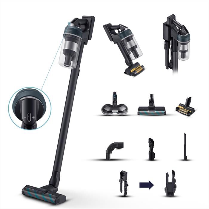 SAMSUNG - Scopa elettrica JET 85 PREMIUM VS20C852FTB-Midnight Blue