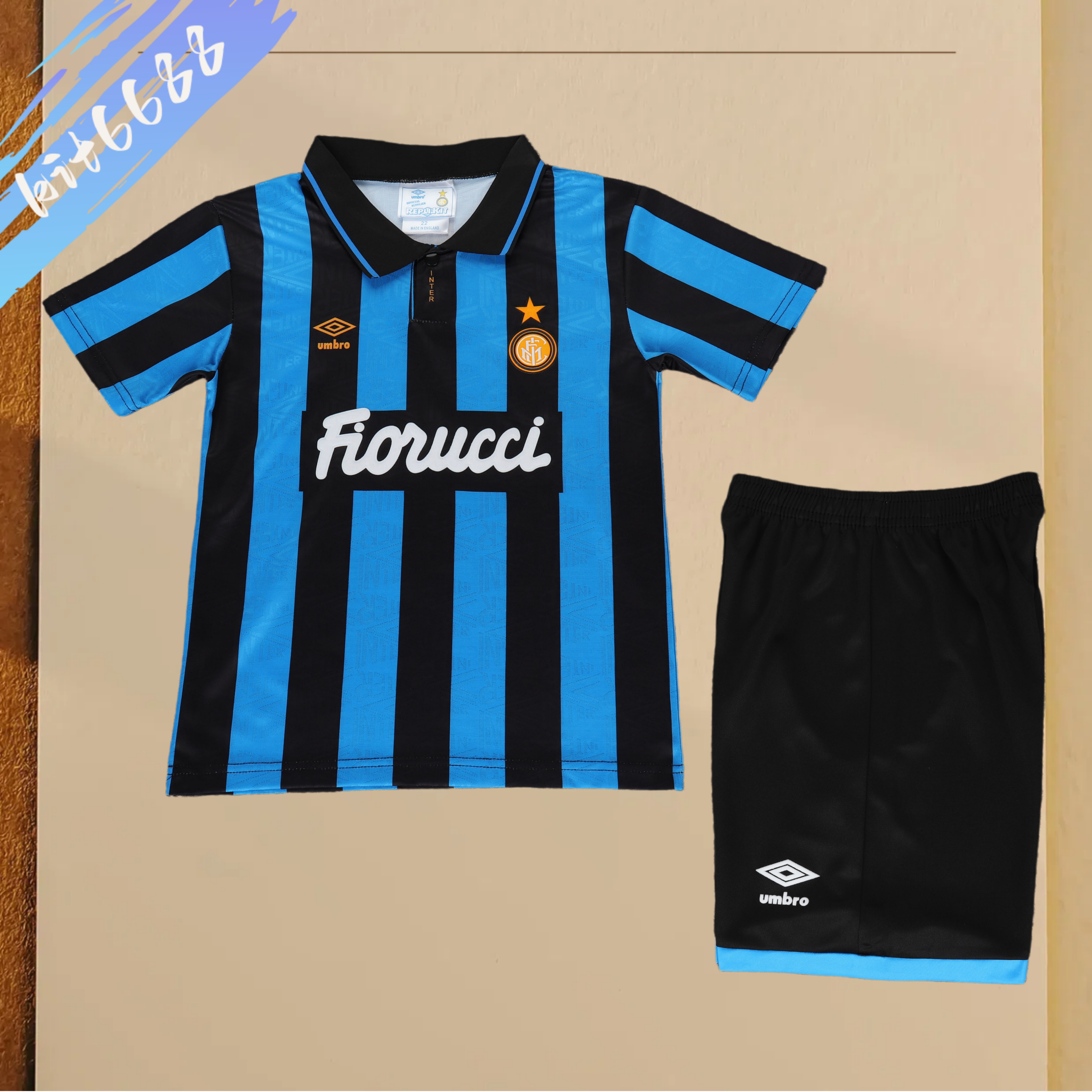 1992/1994 Inter Milan home Retro Football Shirt Kids Kit