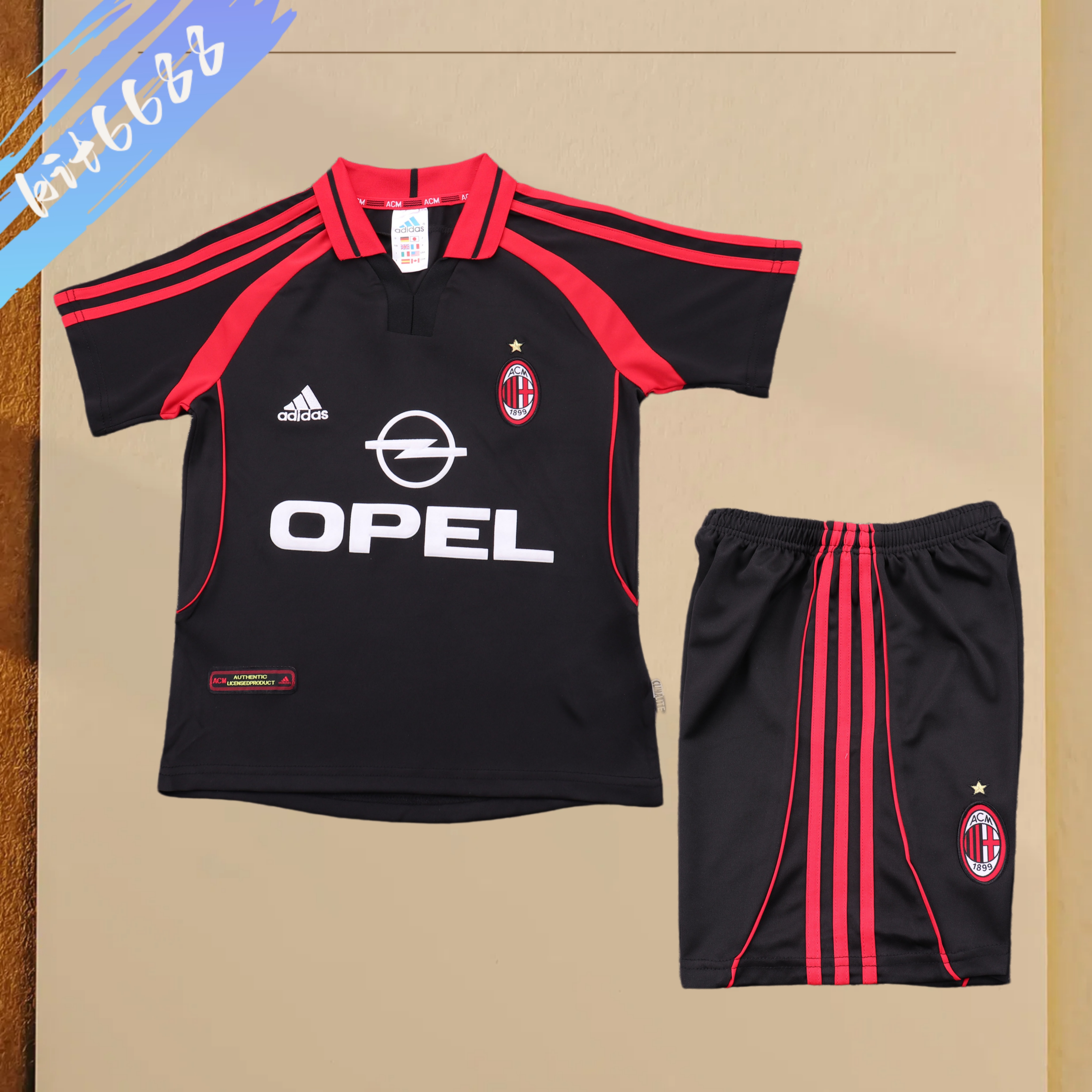 2000/2001 AC Milan Third Away Retro Football Jersey (Kids Kit)